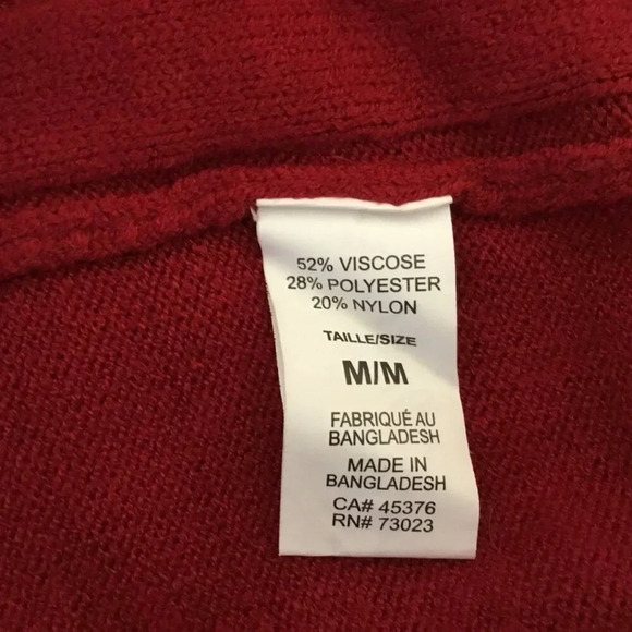 Suzy Shier Sweater Womens Small Red Knit Turtleneck Pullover Sz M - Picture 6 of 9